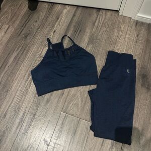 Lole Navy Blue Sports Bra and Leggings Set